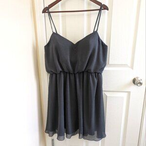 Kennedy Blue Charcoal Bridesmaid Spaghetti Strap Dress Size 14